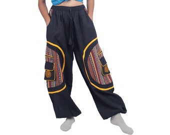 Super comfy &  light weight pants - Heavy Cotton - Breathable Pants- Hippie design - perfect for outdore - casual were pants