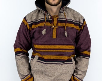 Sudadera unisex Polar Shyma - Estilo bohemio - Tejido tradicional nepalí - Sudadera hippie hecha a mano éticamente en Himanepal
