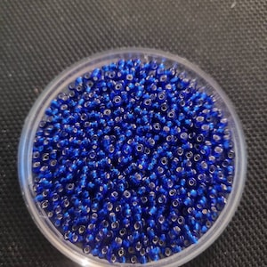 Royal Blue Silver Lined Miyuki Czech Seed Bead 11/0 10grams
