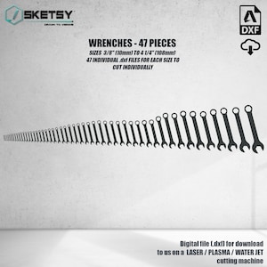 Wrench Spanner tool profiles DXF Files plasma laser cut