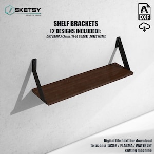 Shelf Bracket DXF file for CNC cutting - skew