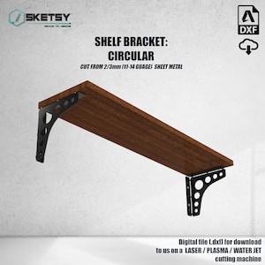 Shelf Bracket DXF file for CNC cutting - Circular