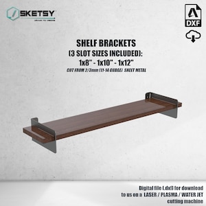 Shelf Bracket DXF File for plasma laser cutting - Rectangular