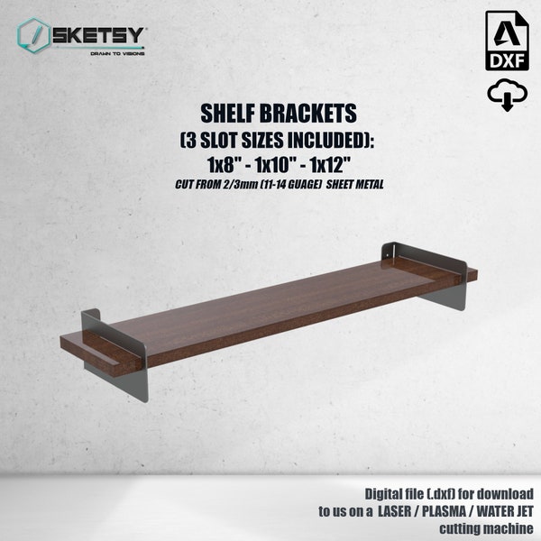 Soporte de estante Archivo DXF para corte láser por plasma - Rectangular