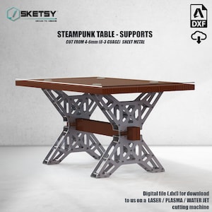 Industrial/Steampunk table legs DXF file for cnc cutting