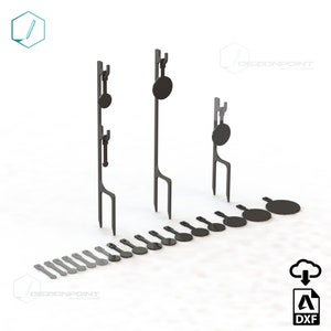 Shooting target stands package - DXF File for cnc cutting