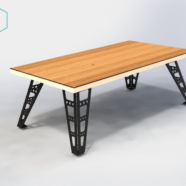 Industrial styled Tischbeine DXF Datei für CNC Laser/Plasma schneiden