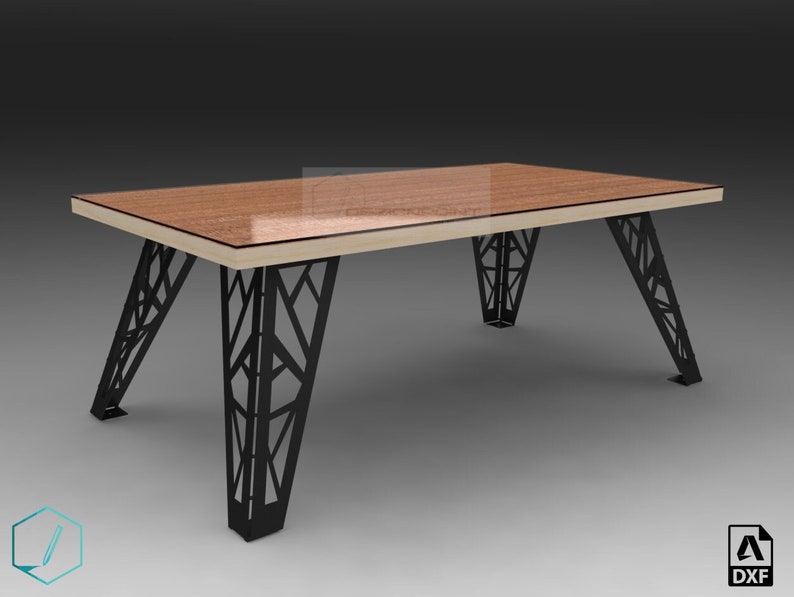 Striped Styled Table Legs DXF File for CNC Laser/plasma Etsy Australia