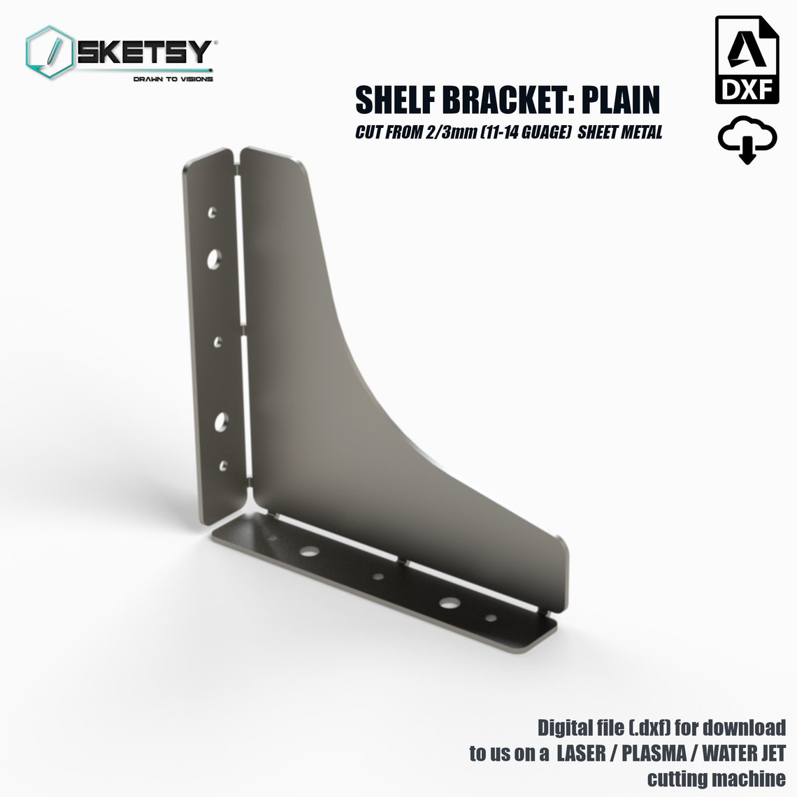 Dxf Bracket Shelf Bracket DXF File for CNC Cutting - Etsy Canada