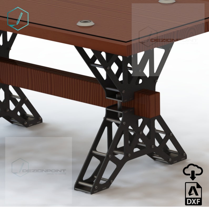 Industrial/steampunk Table Legs DXF File for Cnc Cutting Etsy