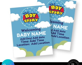 Animated baby shower invitation editable