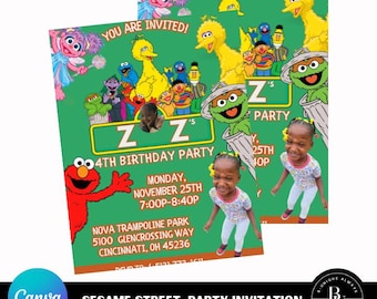Invitación para fiesta callejera infantil (editable en Canva)