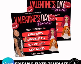 Valentine's Day Specials Template: Editable Design (Digital Download)