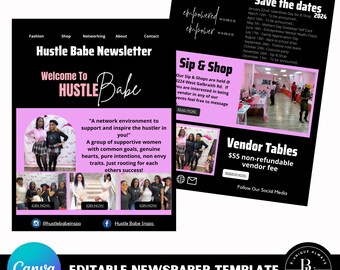 Plantilla editable de periódico