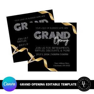 Grand Opening Flyer Editable Template