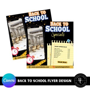 Back To School Editable Flyer Design | Instant Download