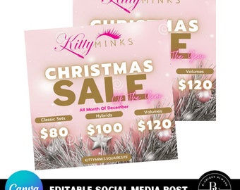 Editable Christmas sale flyer design