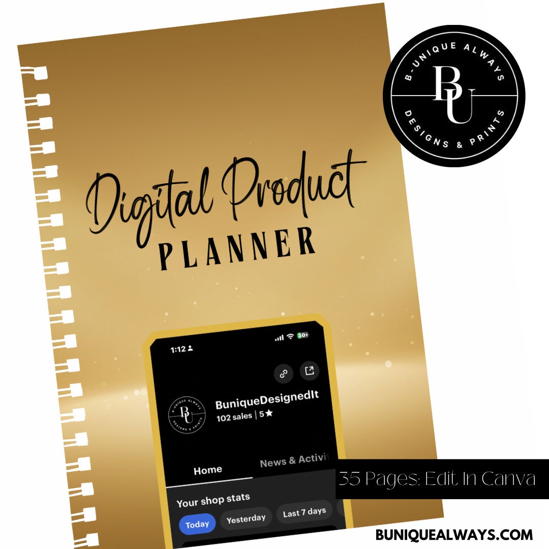 Digital Product Planner Printable - Etsy