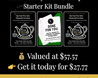 Paquete "Gana dinero durmiendo" / Kit de inicio de productos digitales, Guía de ingresos pasivos (Descarga digital)