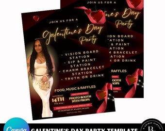 Galentine’s Day Party Editable Flyer Template