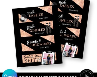 Lash & bundle editable website banner designs2