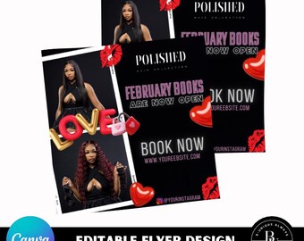 Valentine’s Day Bookings Available Editable Social Media Template