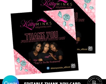 Thank you card editable design