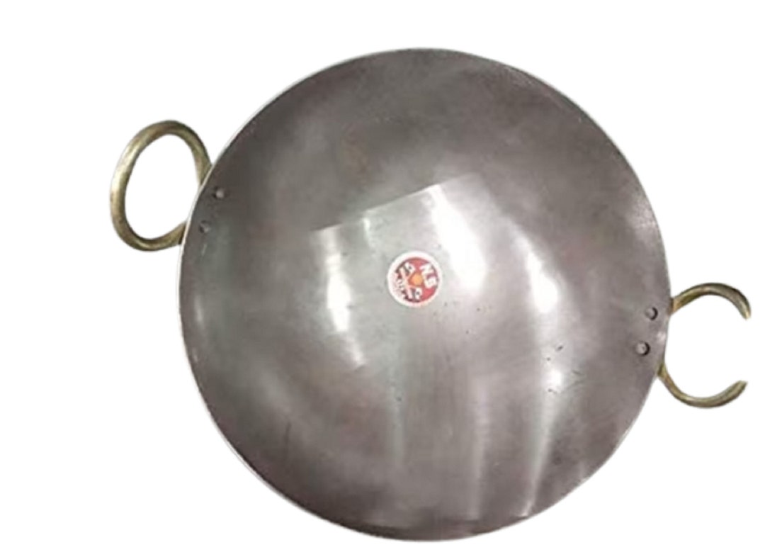 Traditional Indian Handmade Iron Kadai Cooking Wok Iron Wok Kadhai Iron