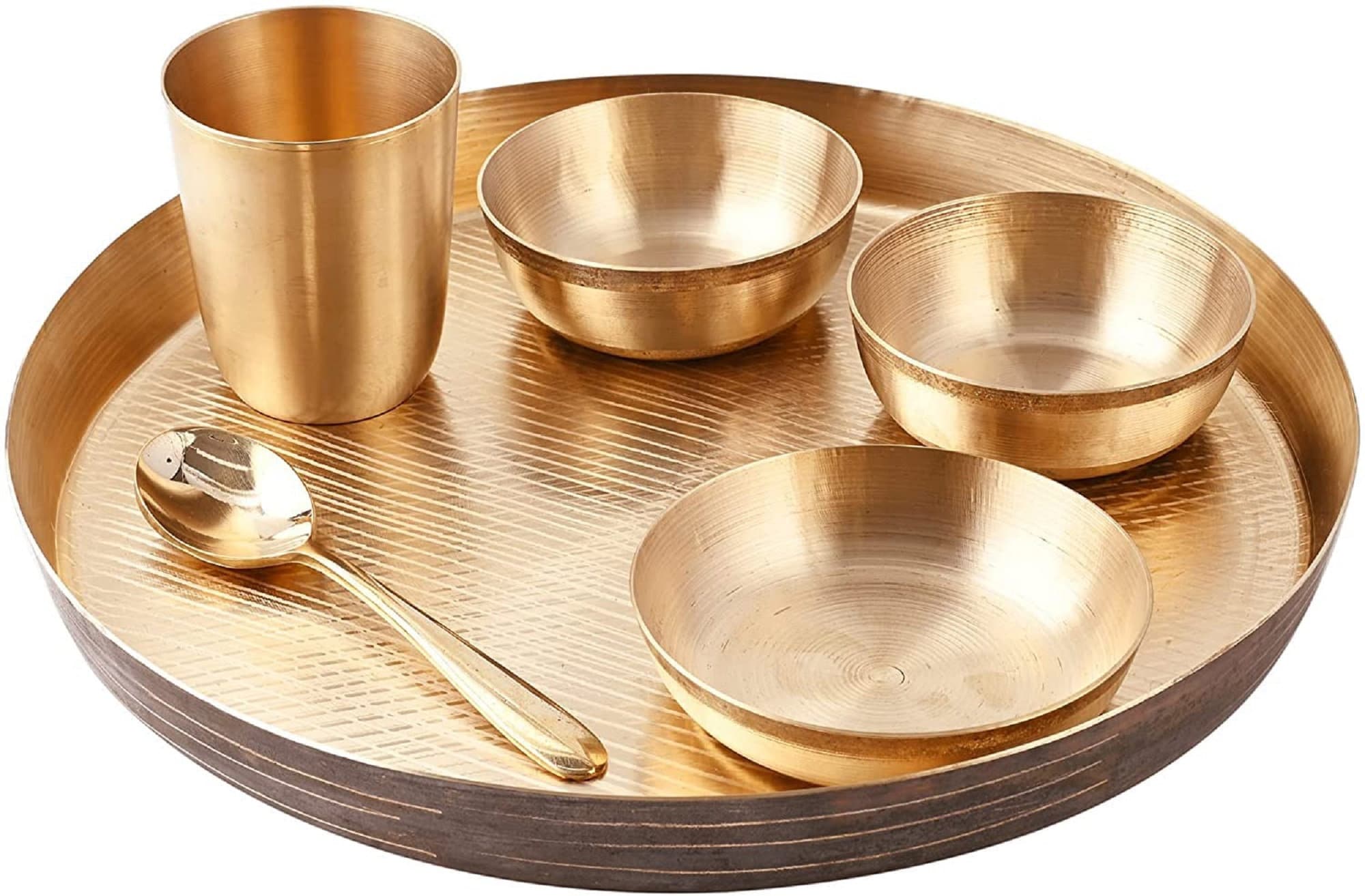 Brass Globe, Brass Dinner Set 51 Pcs, Pital Dinner Thaali Set, Etched  Dinner Set, Dinning, Brass Utensils Table Service