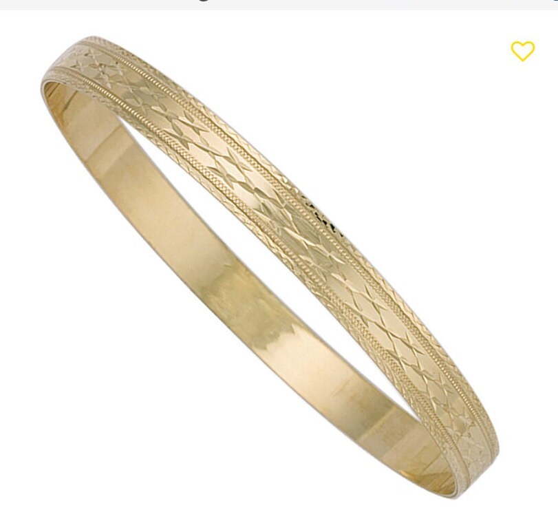 9ct Gold Slave Bangle Etsy
