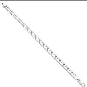 Sterling Silver Open Link Chain Bracelet