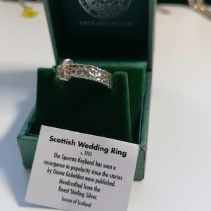 Sterling Silver Scottish Sporran Wedding Ring, Outlander Inspired 1743 ...