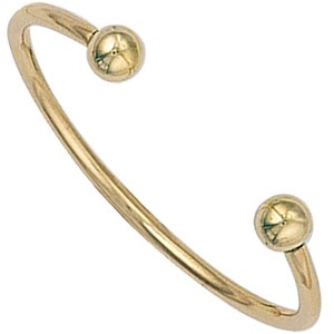 Handcrafted 9ct Yellow Solid Gold Baby Torque Bangle