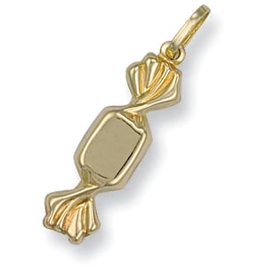 Unique 9ct Yellow Gold Sweet Pendant- Dainty Necklace Charm,