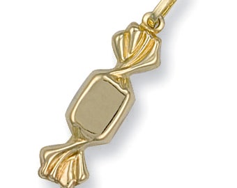 Unique 9ct Yellow Gold Sweet Pendant- Dainty Necklace Charm,