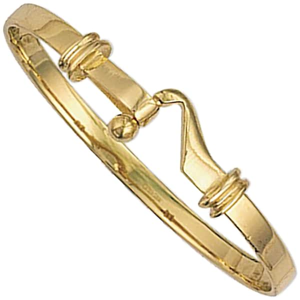 9ct geelgouden babyhaakarmband