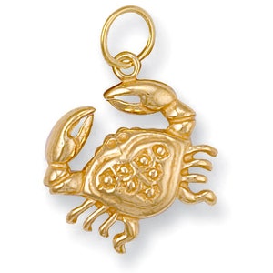 Handcrafted 9ct Yellow Gold Cancer Zodiac Pendant.