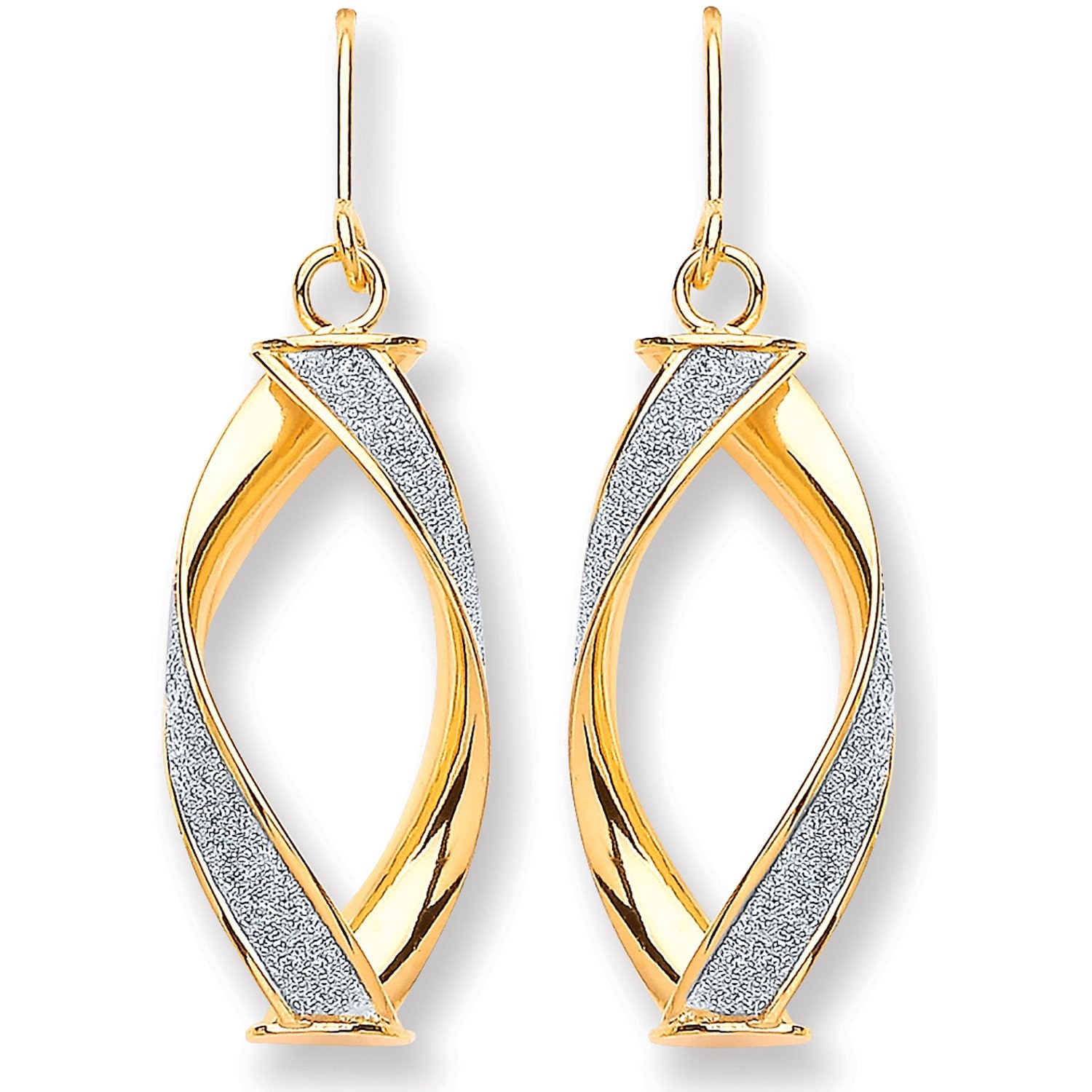 Orecchini pendenti filo oro giallo diamanti MagicWire