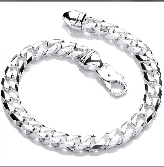 Silver Curb Gents 8 Silver Curb Gents 8
