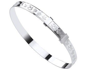 hallmarked Silver Expandable Baby Bangle