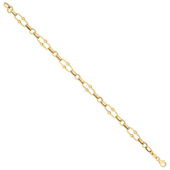 Elegante bracciale da donna in oro giallo carati con maglie