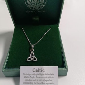 Sterling Silver Celtic Triquetra Weave Pendant Necklace