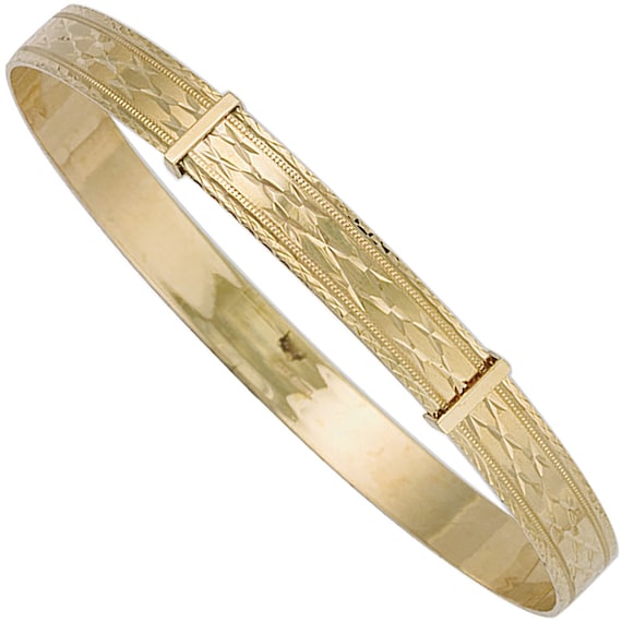 Ladies gold expanding bangle discount