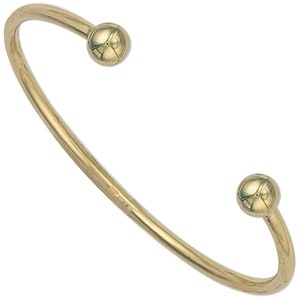 Handcrafted 9ct Solid Yellow Gold 2.5mm Maiden Solid Torque Bangle