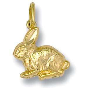 Whimsical 9ct Yellow Gold Rabbit Pendant. Buy 2 get a second half price ( any charm pendant) cheapest item half price! deducted after sale.