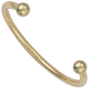 Handcrafted 9ct Solid Yellow Gold Ladies 4.5mm Solid Torque Bangle.