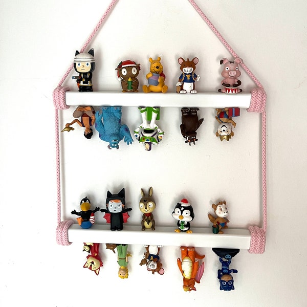 All colors: Double Tonie rod/Tonie shelf, 2 x 35 cm, with space for many Tonie figures in the children's room, all rods and cord colors