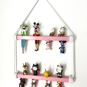 Pink: Double Tonie bar/Tonie shelf, 2 x 35 cm, with space for lots of Tonie figures in the children&#39;s room from NoriKids, all cord colors
