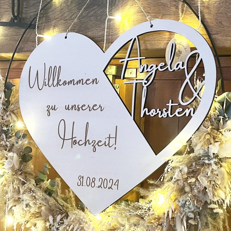 Produktbild von WunM Studio Anpassbare Personalisierte Braut Und Bräutigam Name Spiegel Fensterschild Aufkleber Willkommen Zu Unserer Hochzeit Schild Aufkleber
