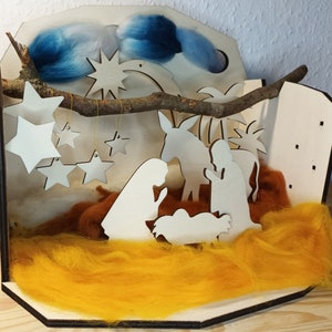 Krippe/Jahreszeitentisch-Natur Table mit 16 wunderschönen Weihnachts-Steckern, Erforschen & Dekorieren aller Jahreszeiten mit euren Kindern